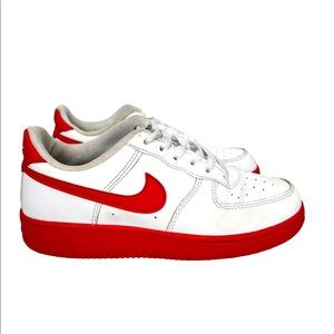 Kids Nike Air Force 1’s  Red and White